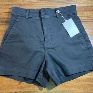 NWT Everlane Black Cotton Shorts Size 8